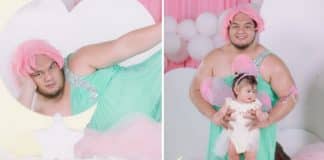 Pai se veste de princesa para salvar sessão de fotos da filha