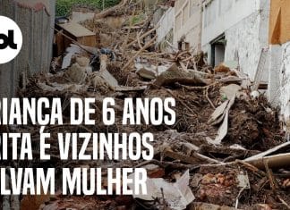 ‘Minha avó tá aqui’, criança de 6 anos grita e vizinhos salvam mulher soterrada (vídeo)