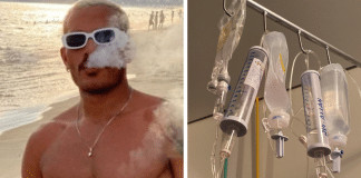 Homem faz alerta nas redes sociais após ter pulmão perfurado por uso de cigarro eletrônico