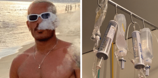 Homem faz alerta nas redes sociais após ter pulmão perfurado por uso de cigarro eletrônico