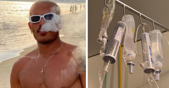 Homem faz alerta nas redes sociais após ter pulmão perfurado por uso de cigarro eletrônico