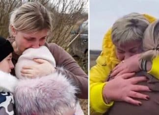 Pai entrega seus dois filhos a uma estranha para que deixem a Ucrânia em segurança