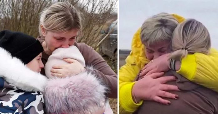 Pai entrega seus dois filhos a uma estranha para que deixem a Ucrânia em segurança