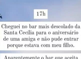 Mãe barrada na entrada de bar por estar com filho faz desabafo: “Sensação de impotência”