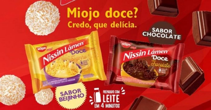 Nissin lança miojo de chocolate e beijinho e desperta onda de memes na internet