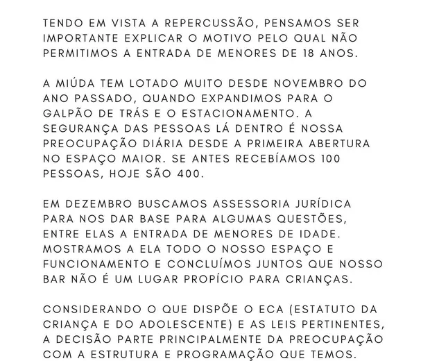 contioutra.com - Mãe barrada na entrada de bar por estar com filho faz desabafo: "Sensação de impotência"