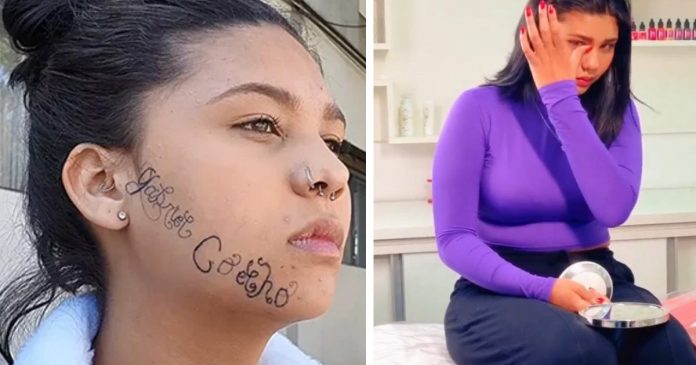 Tayane Caldas inicia remoção da tatuagem e desabafa: “Me sinto livre”