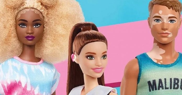 Nova coleção da Mattel tem Barbie com aparelho auditivo e Ken com vitiligo