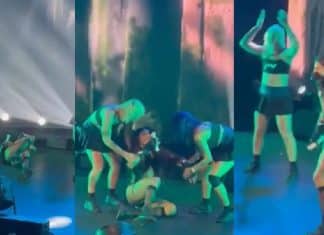 Pabllo Vittar leva tombo no palco durante show nos EUA e diz: ‘Moro no Brasil, esse tombo não foi nada’