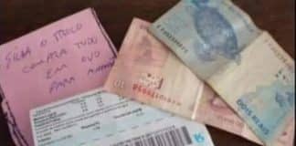 Mulher paga conta de água encontrada na rua e devolve dinheiro que seria usado para comprar ovos