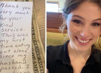 Idosa agradeceu companhia de garçonete em sua primeira refeição após ficar viúva