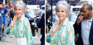 Elegância e cabelos grisalhos: A ótima aparência de Jane Fonda aos 84 anos.