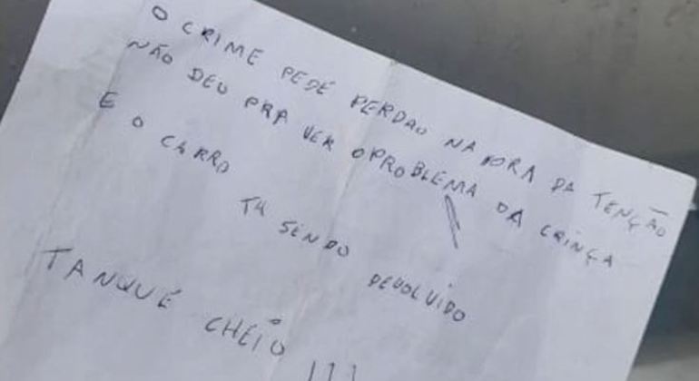 contioutra.com - Mãe de criança com deficiência tem carro devolvido por ladrão com pedido de desculpas