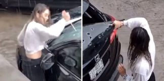 Vídeo: Mulher traída se vinga destruindo o carro do marido