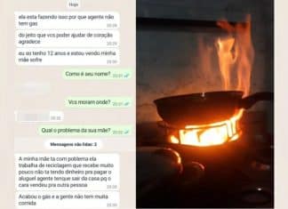 Criança faz comovente pedido de ajuda após ficar sem gás e com pouca comida: ‘estou vendo minha mãe sofrer’