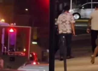 Vídeo: Mulher de biquíni é vista saindo de caminhão de bombeiros