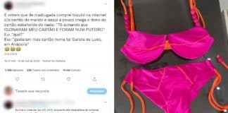 Esposa compra biquíni e marido pensa que teve cartão clonado e usado em prostíbulo