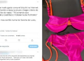 Esposa compra biquíni e marido pensa que teve cartão clonado e usado em prostíbulo