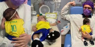 Hospital veste bebês prematuros com ‘amarelinha’ e envia boas energias à seleção