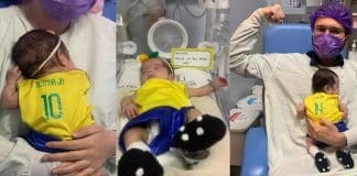 Hospital veste bebês prematuros com ‘amarelinha’ e envia boas energias à seleção Hospital veste bebês prematuros com ‘amarelinha’ e envia boas energias à seleção