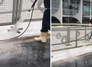Vídeo mostra Palácio do Planalto sendo lavado com sal grosso para a posse de Lula