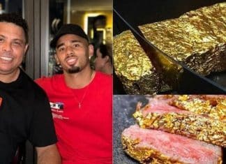 Ostentação: Jogadores da seleção comem carne folheada a ouro 24 quilates
