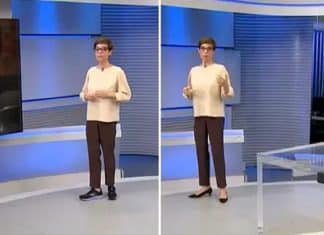 Renata Lo Prete esquece de tirar os tênis e troca de calçado durante o ‘Jornal da Globo’