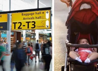 Bebê é abandonado em aeroporto por pais que não quiseram pagar passagem extra