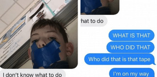 Aluno manda foto para mãe depois de ter a boca tapada pela professora por ‘falar demais’