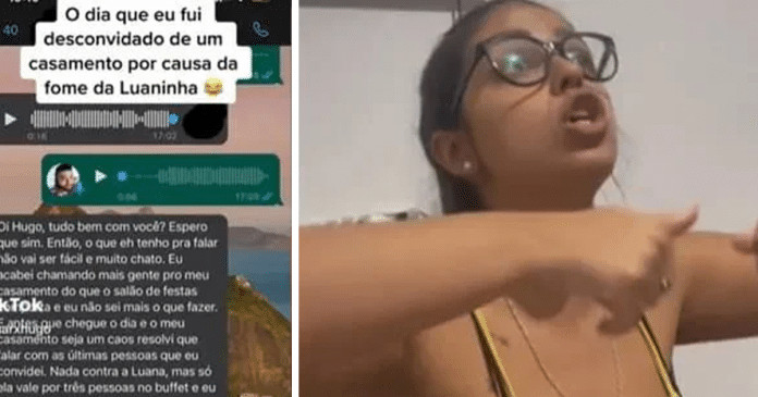 “Mão de vaca”: Casal é desconvidado de casamento por namorada comer demais