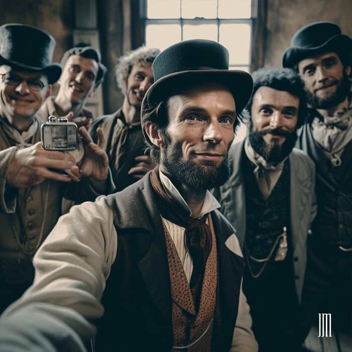 contioutra.com - Artista imagina como seria se figuras icônicas vivessem a era das selfies