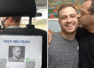 Pai uber coloca anúncio de filho cantor em seu carro e garoto consegue gravadora: “Ouça meu filho”