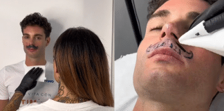 Rapaz tira o bigode para fazer tatuagem de bigode e viraliza