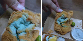 Mulher pede delivery de frango frito e recebe toalha empanada