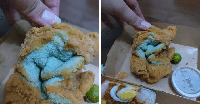 Mulher pede delivery de frango frito e recebe toalha empanada