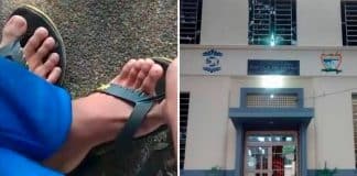 Menino é colocado para fora de escola por estar usando chinelos