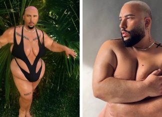 “Mostrem esses corpos”: Homem de 204 quilos posa com orgulho de biquíni