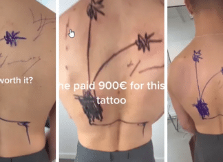 Cliente paga R$ 4 mil em tattoo peculiar e causa polêmica nas redes sociais