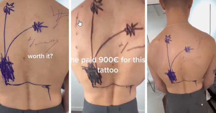 Cliente paga R$ 4 mil em tattoo peculiar e causa polêmica nas redes sociais