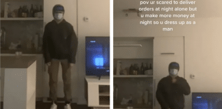 Entregadora se veste como homem para ficar segura durante o delivery a noite