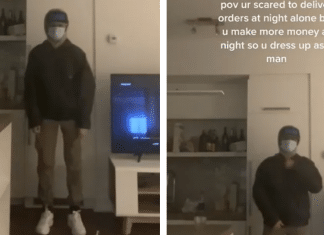 Entregadora se veste como homem para ficar segura durante o delivery a noite