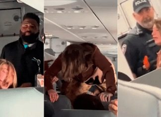 Passageiros se apavoram com mulher ‘possuída’ dentro de avião; vídeo
