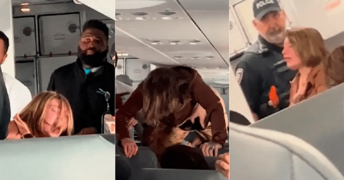 Passageiros se apavoram com mulher ‘possuída’ dentro de avião; vídeo
