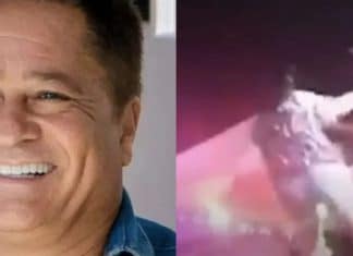 Fã de Leonardo é empurrada por segurança após invadir palco de show do cantor