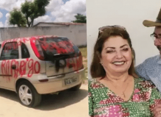 Primeira-dama de Agrestina (PE) descobre suposta traição do prefeito e picha carro: “Raparigo”