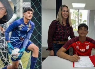 Bruninho, filho de Eliza Samudio, assina 1º contrato no dia em que a mãe faria 39 anos: “Presente para ela’