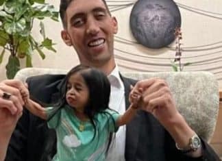 O encontro entre o homem mais alto do mundo e a menor mulher do planeta
