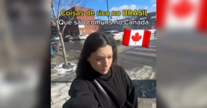 Influenciadora viraliza ao mostrar coisas de rico no Brasil que são comuns no Canadá