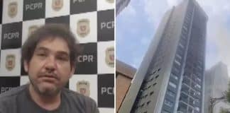 Homem que cortou corda de trabalhador em prédio de Curitiba falece no PR
