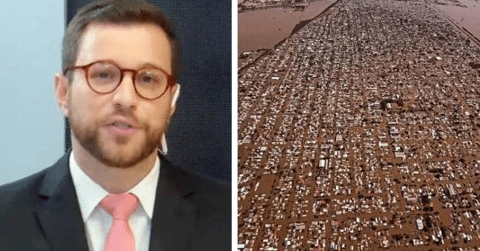 “Muito maior do que parece”: Jornalista da Band revela imagem chocante do Rio Grande do Sul
